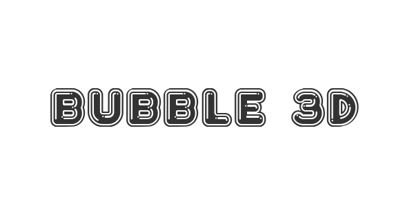 Bubble 3D font thumb